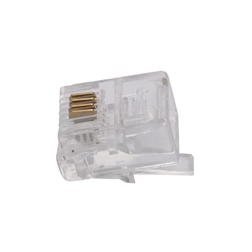 RJ11 6P4C Plug, Telephone Handset Cable Modular Plug Connector Phone Jack Adapter Crimp End Crimper - Image 4