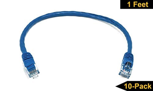 Cat6 Network Ethernet Patch Cable, 1-ft, Blue