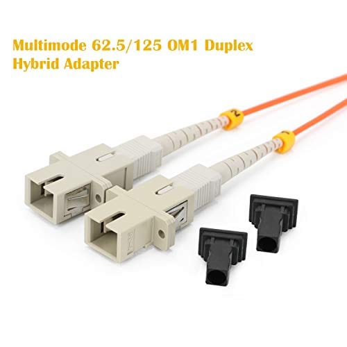 Fiber Optic Adapter Cable, LC to SC Multimode OM1 62.5/125 Duplex, Hybrid Connector Coupler Converter Dongle, Male to Female Mutual On-line Transfer Adapter - 1FT - Image 5