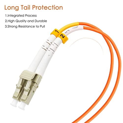 Fiber Optic Adapter Cable, LC to SC Multimode OM1 62.5/125 Duplex, Hybrid Connector Coupler Converter Dongle, Male to Female Mutual On-line Transfer Adapter - 1FT - Image 4