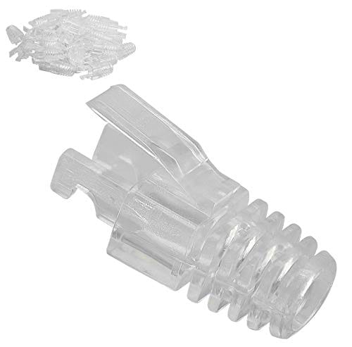 RJ45 CAT6 Strain Relief Boots Connector for Standard CAT6 CAT6A Ethernet Cable LAN Cable Connector Boot Cover LAN Cable-Clear - Image 2