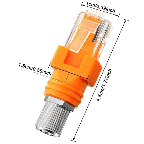 RF to RJ45 Converter Adapter F Female to RJ45 Male Coaxial Barrel Coupler Adapter Connector Coax Straight Connector