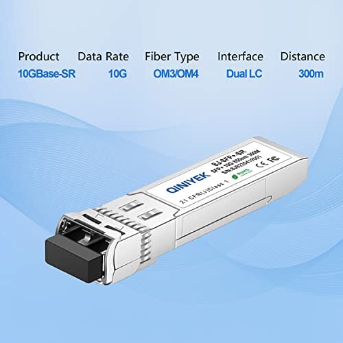 10GBase‑SR SFP+ LC multimode fiber transceiver, 850nm, 300m reach