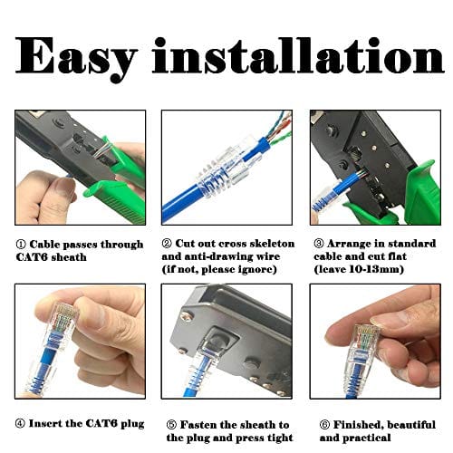 RJ45 CAT6 Strain Relief Boots Connector for Standard CAT6 CAT6A Ethernet Cable LAN Cable Connector Boot Cover LAN Cable-Clear - Image 5
