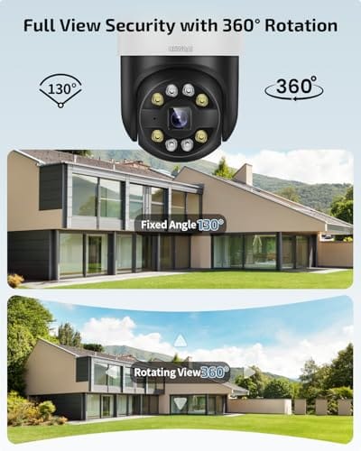 OHWOAI 《2-Way Audio capable, Smart Auto Tracking》4K Outdoor Wired Security Camera System, 360 Degrees Security PTZ IP Cameras, Surveillance Video Equipment, Surveillance DVR Kits - Image 7
