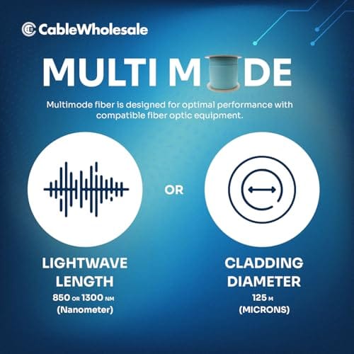 CableWholesale 1000ft Fiber Optic Cable Indoor Distribution 6-Strand Fiber Multimode 50/125 OM3, 10 Gbit, Riser Rated - UL Certified, Spool - Image 3