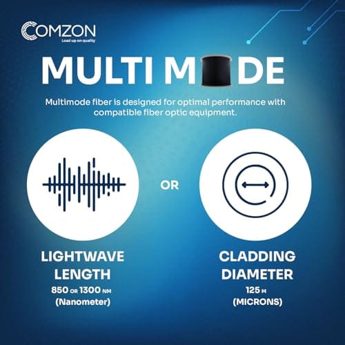 500ft Black Armored 6 Strand OM3 50/125 Multimode Fiber Optic Cable, 10Gbit, Indoor/Outdoor, Corning ClearCurve, Riser Rated - Image 3