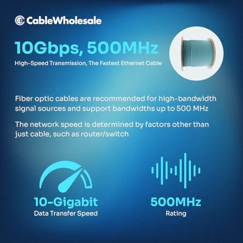 CableWholesale 1000ft Fiber Optic Cable Indoor Distribution 6-Strand Fiber Multimode 50/125 OM3, 10 Gbit, Riser Rated - UL Certified, Spool - Image 6